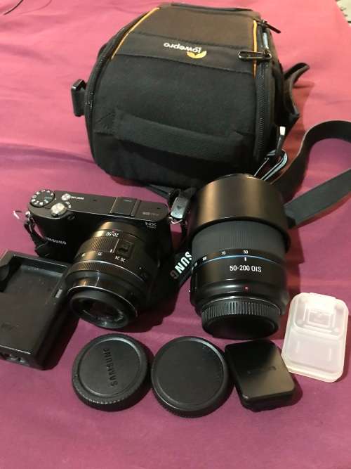 Samsung NX1100 Mirrorless Digital Camera with 20-50mm f/3.5-5.6 Lens + 55-200MM III SAMSUNG LENS